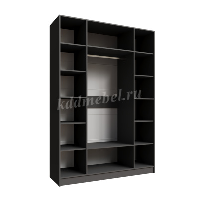 Шкаф Мадрид 1,6 с зеркалом (Графит)