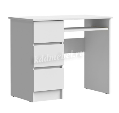 Стол письменный левый Лето МС-6 (Белый)