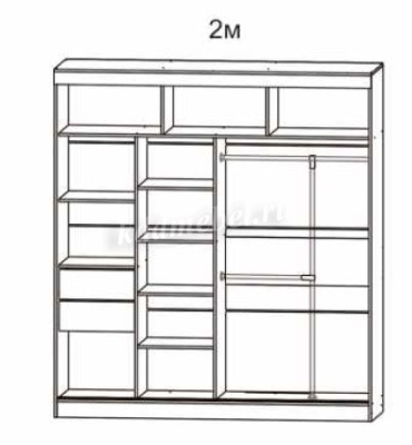 Шкаф-купе Венера 2.0 (Анкор светлый)