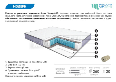 Матрас Модерн 900*2000
