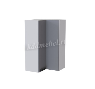 Шкаф верхний угловой высокий ВУВП кухня Кампео (Белый/Пудра)