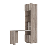 Стол письменный-шкаф Урбан (Дуб смоки/Кашемир) 