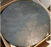 Стол обеденный раздвижной пластик Арчи (Азов 721 каспий/Опоры черные)