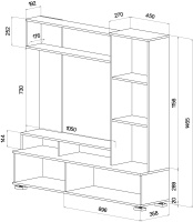 Грейс белый-цемент св. (в линиях) размеры