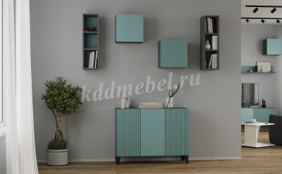 Комод Сириния (Серый графит/Бриз)