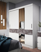 Шкаф-купе Софи 2.0 (Белый/Бетон темный)