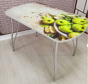 Стол обеденный Волна-2 В5 (Яблоки)