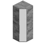 Шкаф угловой Лео-2 (Айрон рок/Софт айс)