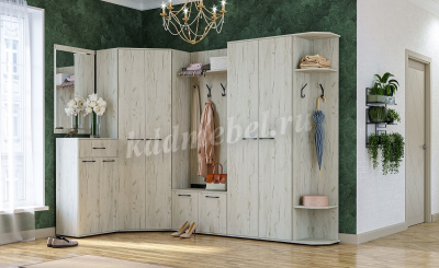 Шкаф двустворчатый с ящиком Италия (Крафт белый)