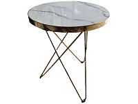 Стол СТ-111 (Белый мрамор/Ноги золотые)