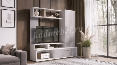 Гостиная Грейс (Белый/Цемент светлый)