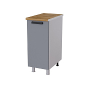 Шкаф нижний глубокий Г35Р кухня Марбл без столешницы (Белый/Кофе софт) 