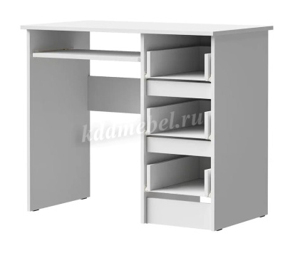 Стол письменный правый Лето МС-6 (Белый)