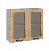 Шкаф верхний ШВС 800 Кухня Лофт (Фон серый/Дуб Вотан)