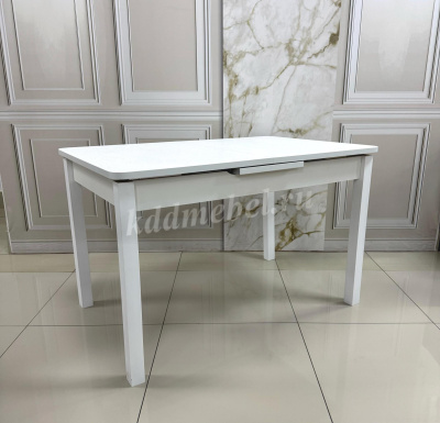 Стол обеденный раздвижной Лидер 1200*800 7055PS (Белый иней)