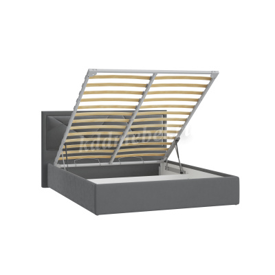 Кровать Мартин 1.6 с подъемным механизмом (Микровелюр/Серый)