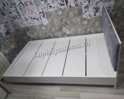 Кровать Мемори 1.2 (Белый/Серый)