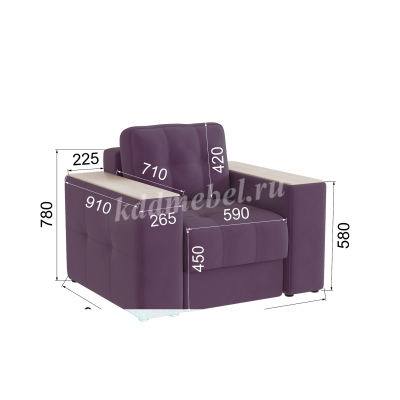 Кресло Виконт (Винный/Клен кремовый)