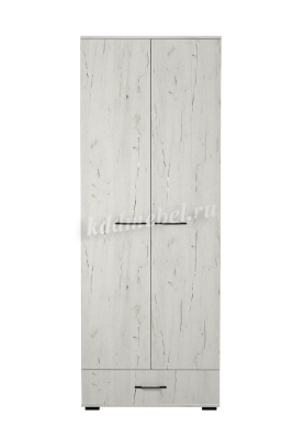 Шкаф двустворчатый с ящиком Италия (Крафт белый)
