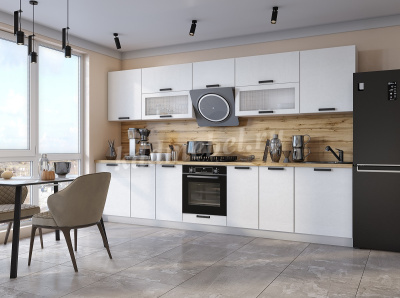 Шкаф верхний высокий В8Х кухня Григгс (Белый/Камень светлый)