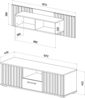 Гостиная Рони венге-вотан размеры