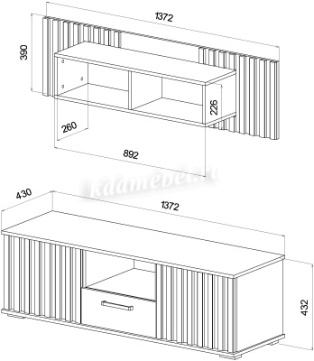 Гостиная Рони (Дуб вотан/Венге)