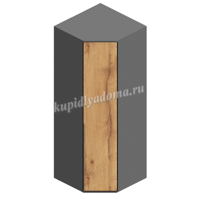 Шкаф Стил угловой (Темно-серый лофт/Дуб золотистый)