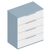 Комод Бриз 4 ящика (Дасти грин/Белый лофт)