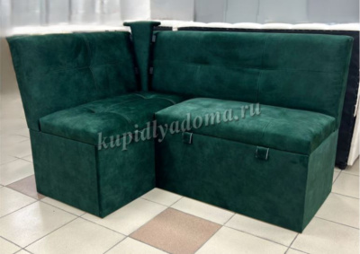 Скамья угловая Вегас (Зеленый ткань)