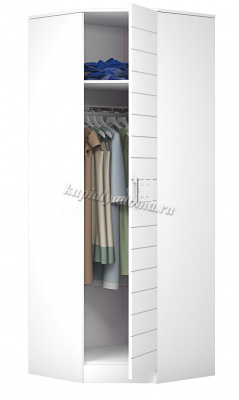 Шкаф угловой Афина (Белый/Белый глянец)