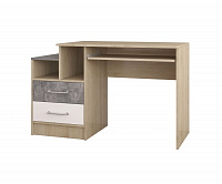 Стол письменный Колибри (Дуб сонома/Ателье светлое/Акрил белый)