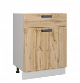 Шкаф нижний ШН 1Я 600 Кухня Лофт (Фон серый/Дуб Вотан)
